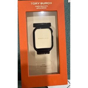 Tory Burch Black Silicone Apple Watch Bumper Case 41mm Series 7 8 9 TBS0116